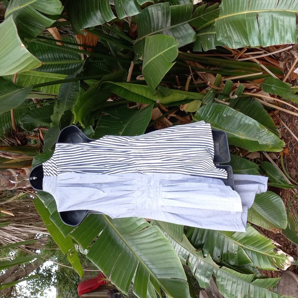 Striped Patchwork Asymmetric Top - image 5